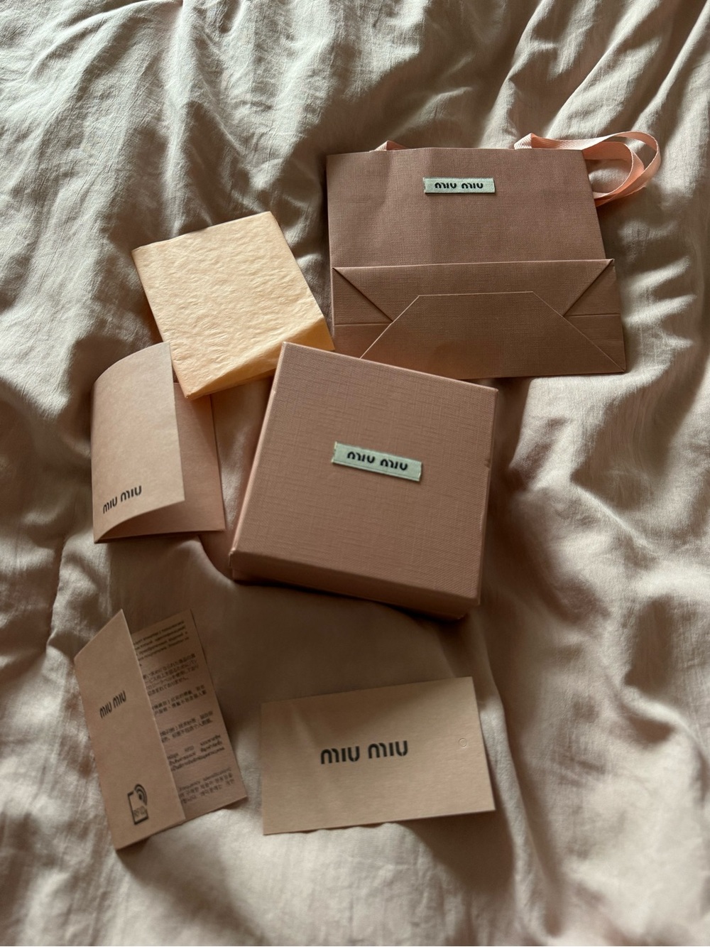 Miu Miu Blush Pink Gift Box Set with gift Bag